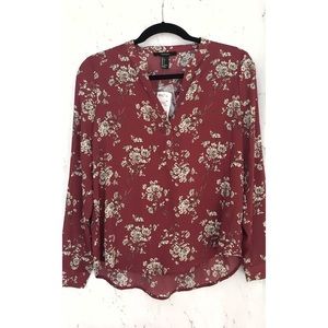 Floral button down blouse